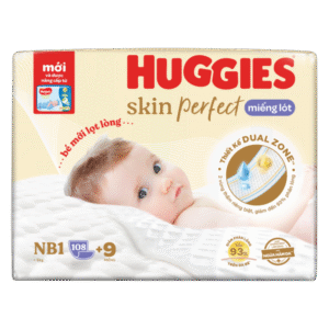 Miếng lót lọt lòng Huggies Skin Perfect (Newborn 1, dưới 5kg, 108 miếng)