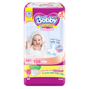 Miếng lót Bobby size Newborn 1 108 miếng (dưới 5kg)
